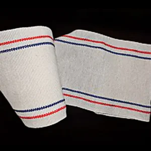 Plain Cotton Bandage with Red Or Blue Lines