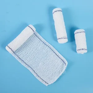 Spandex Elastic Crepe Bandage with Red or Blue Lines